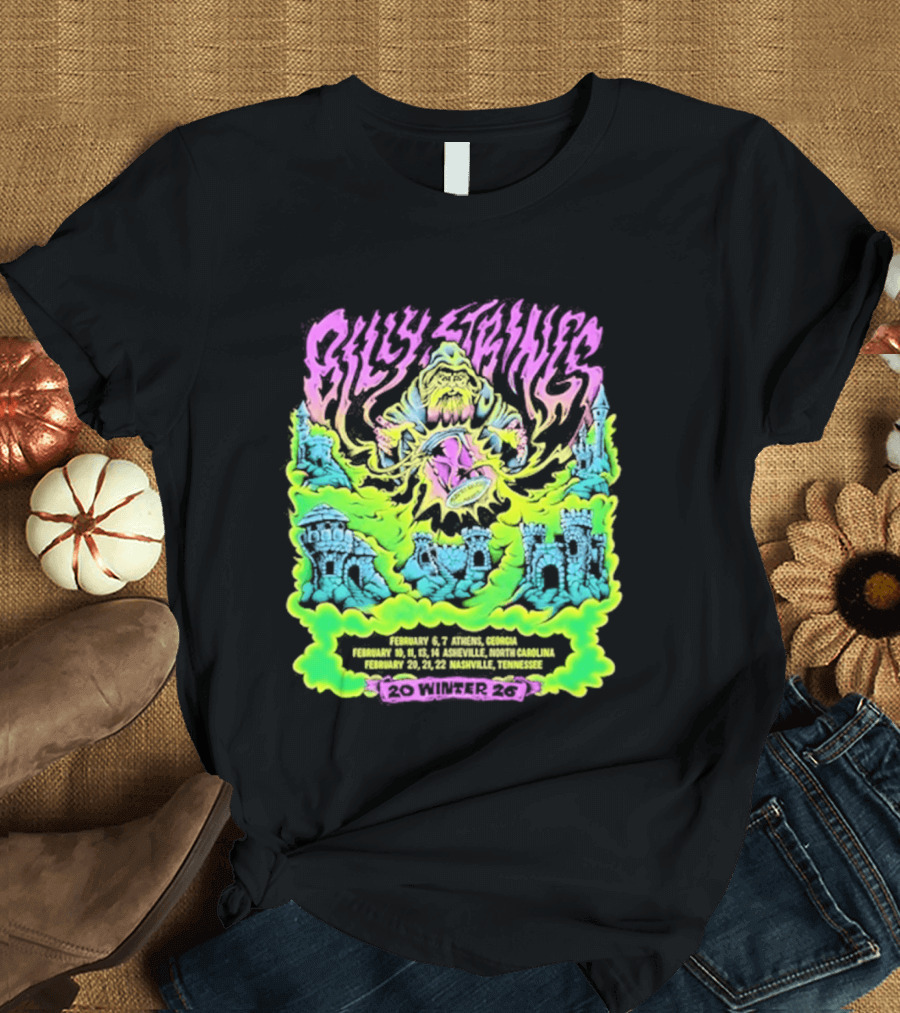 Billy Strings Winter Tour 2026 Psychedelic Castle T-Shirt