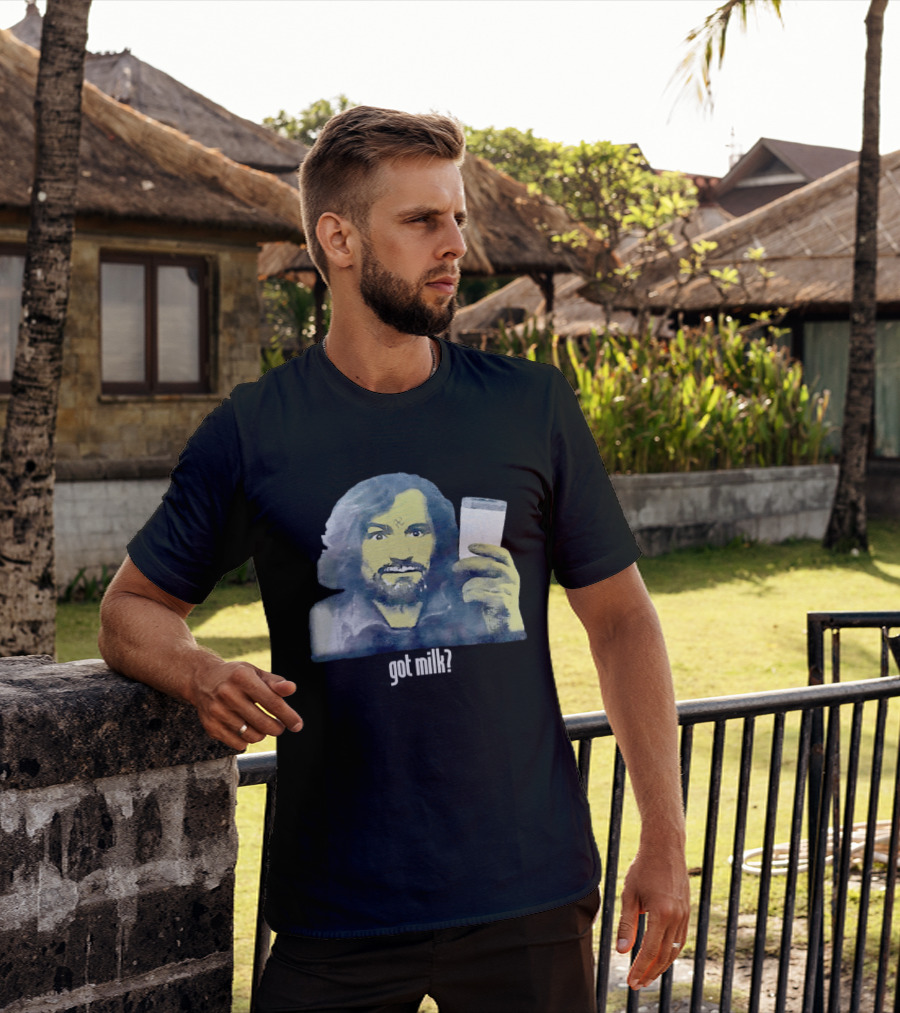 Charles Manson Got Milk' Iconic Meme Concept T-Shirt