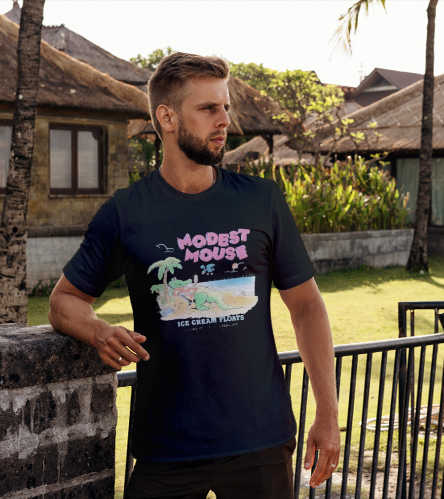 Modest Mouse Ice Cream Floats Relaxing Beach Alligator T-Shirt
