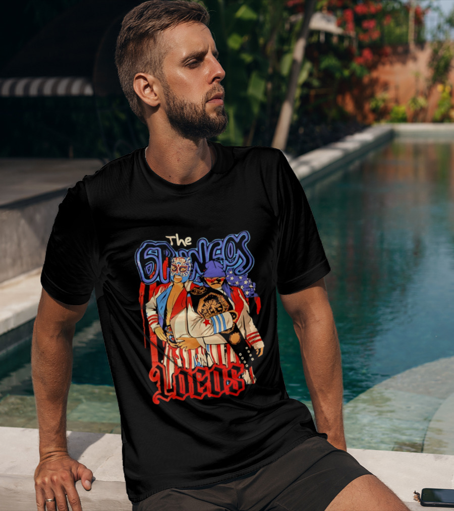 The Gringos Locos Wrestling Team Masked Champions With Stars And Stripes T-Shirt