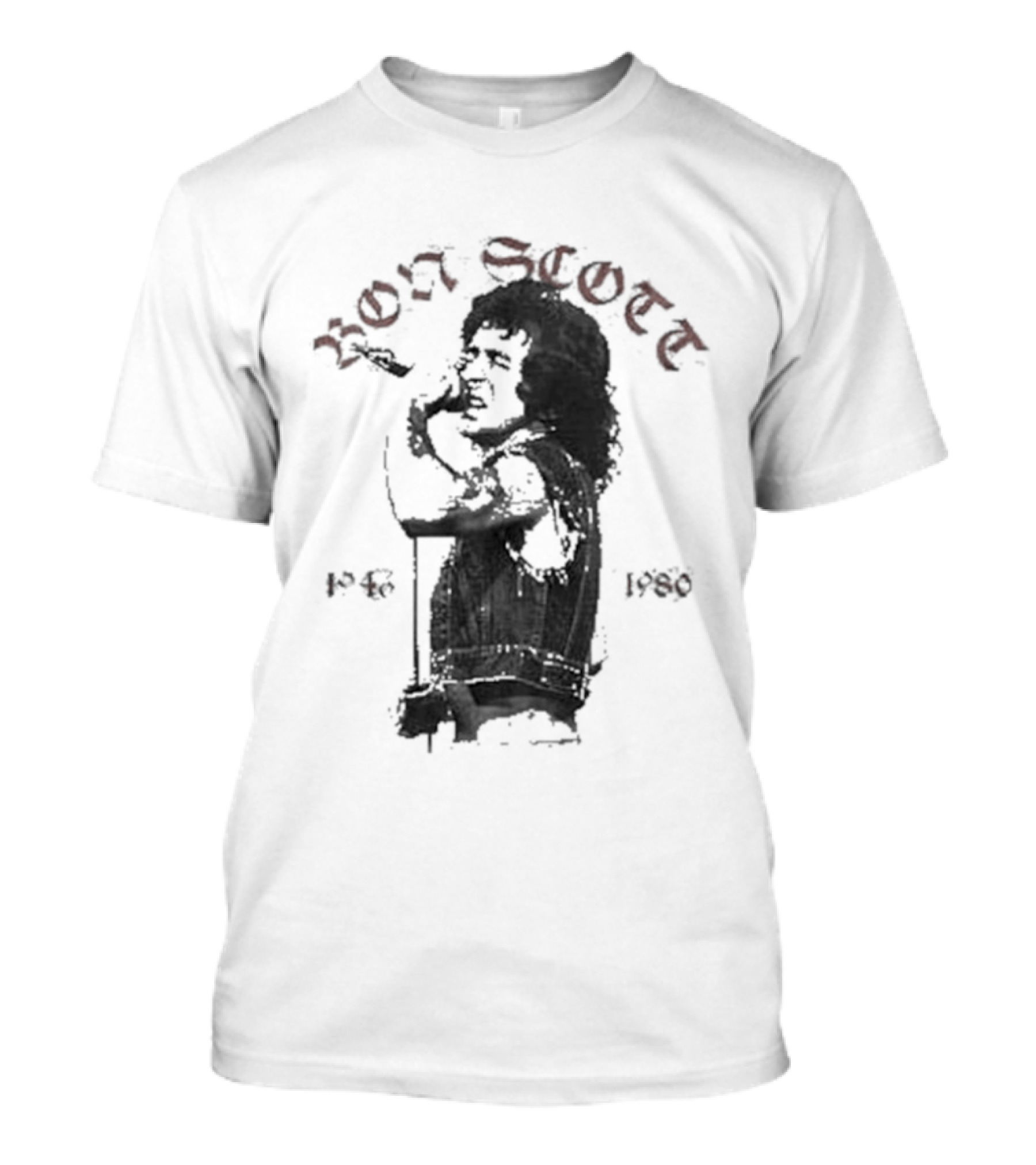 Bon Scott 1946 1980 Vocalist Tribute Memorabilia T-Shirt