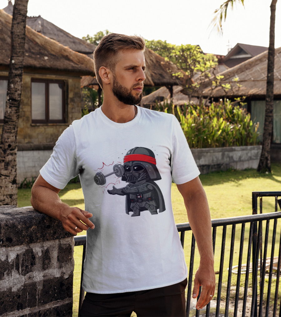 Force Lift Red Bandana Parody Villain Exercise Humor T-Shirt