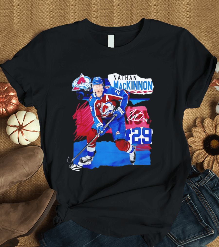 Nathan MacKinnon 29 Colorado Avalanche Hockey NHL Player T-Shirt