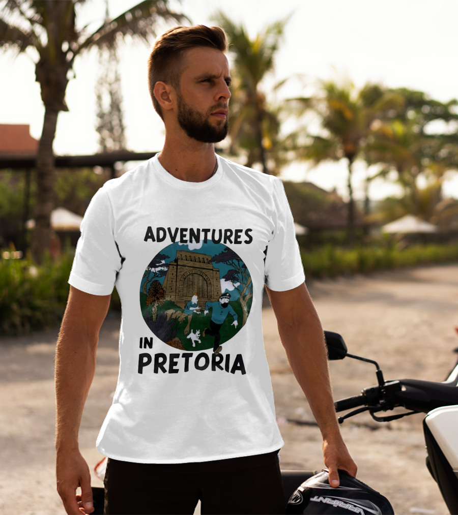 Adventures In Pretoria Tintin Captain Haddock Escape Scene T-Shirt