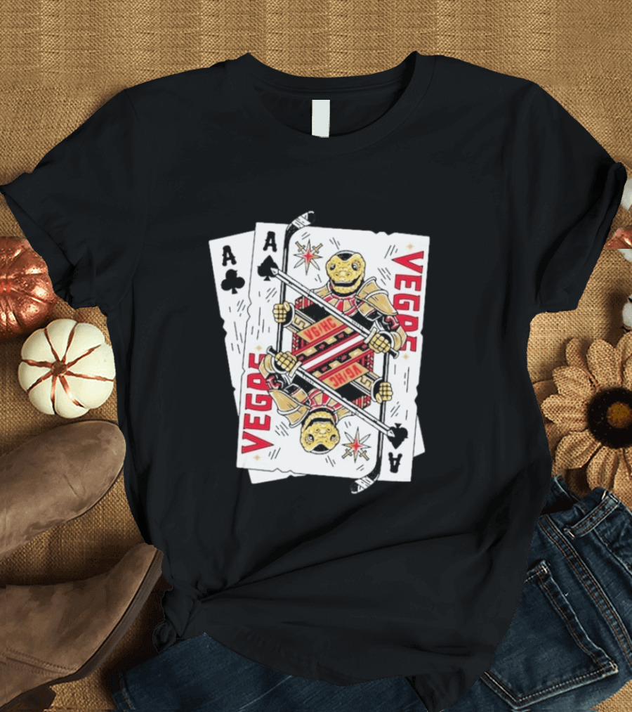 Vegas Golden Knights Chance Ace Playing Cards T-Shirt