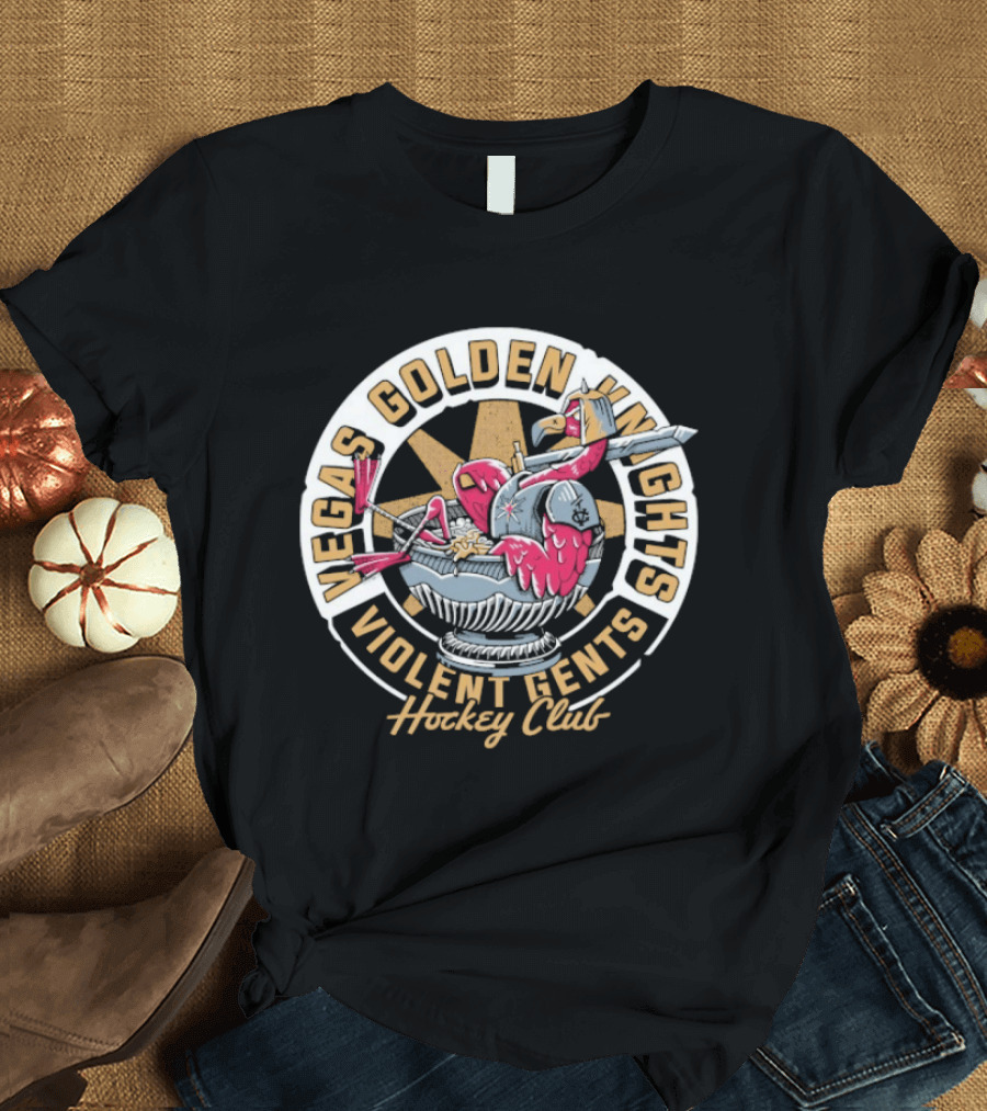 Vegas Golden Knights Violent Gents Flamingo Knight Hockey Club T-Shirt