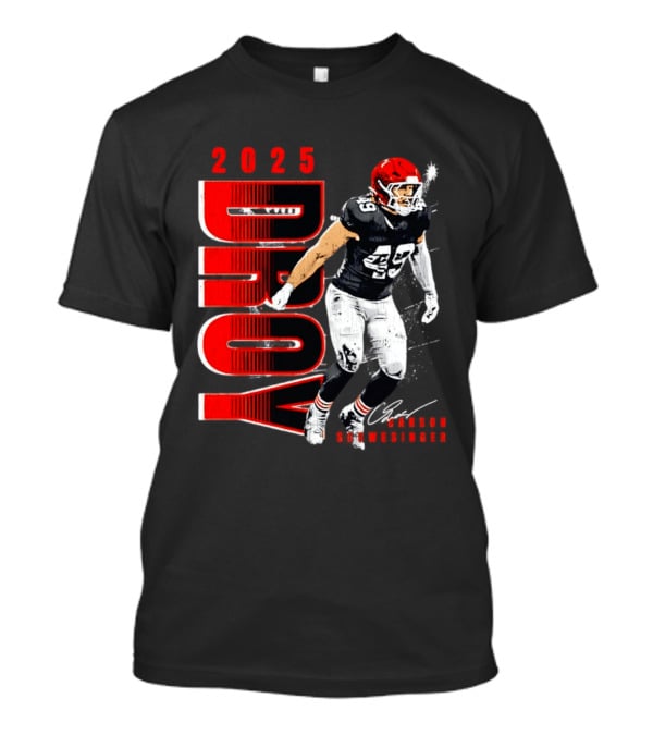 2025 DROY Carson Schwesinger Cleveland Browns T-Shirt