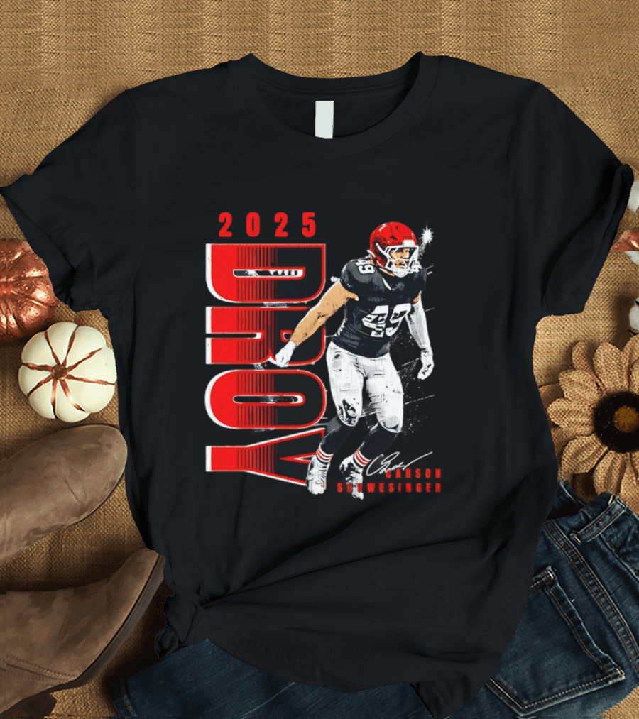 2025 DROY Carson Schwesinger Cleveland Browns T-Shirt