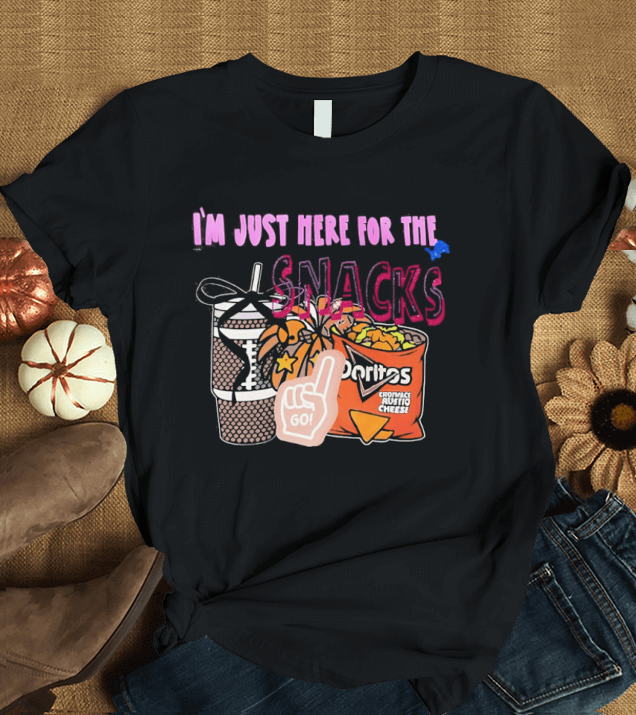 I'm Just Here For The Snacks Detroit Lions Doritos And Go Drink T-Shirt
