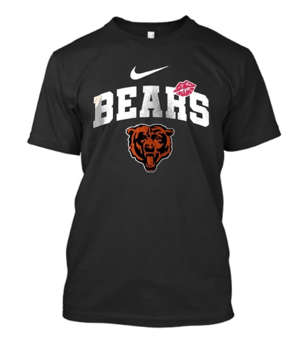 Nike Chicago Bears Lip Print Kiss Fan T-Shirt