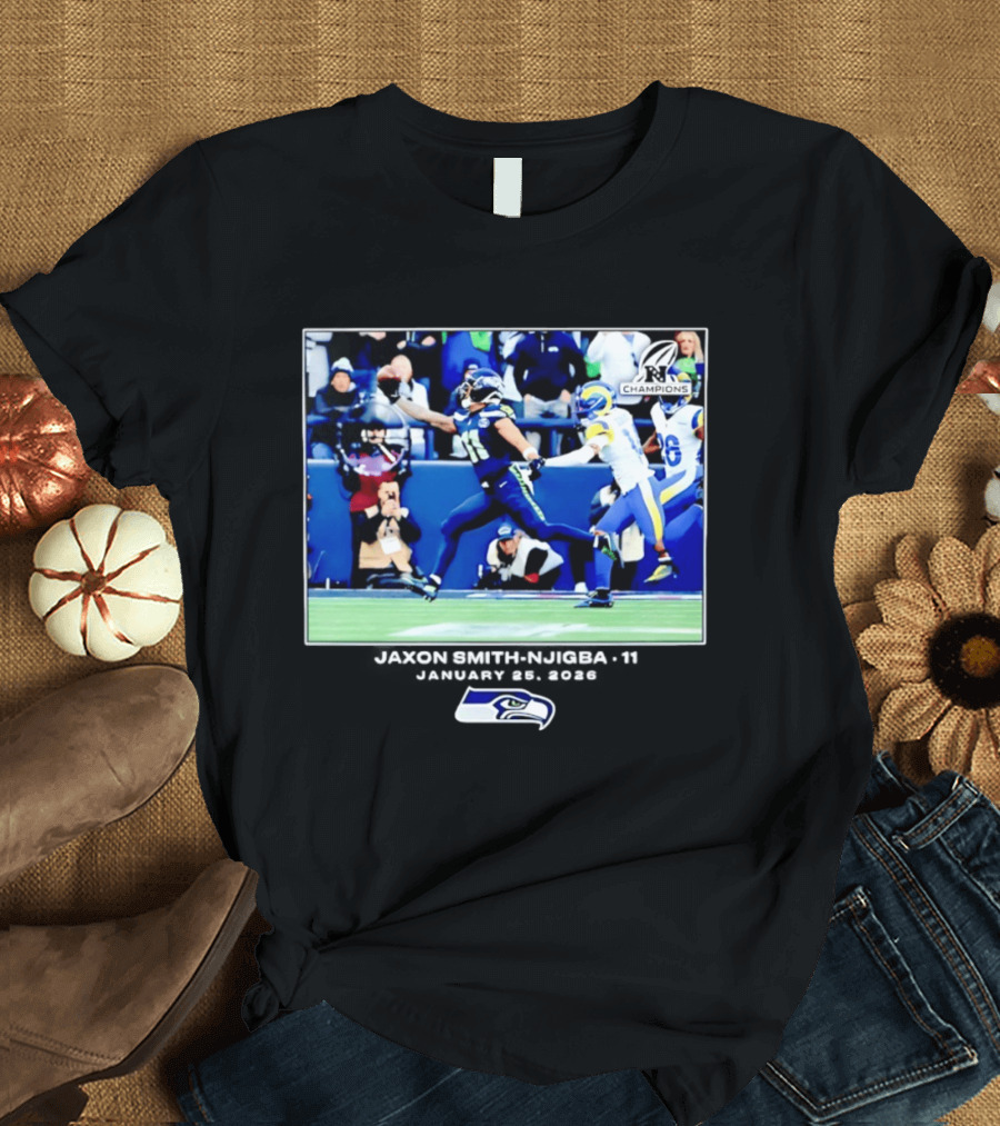 Seattle Seahawks Jaxon Smith Njigba 11 January 25 2026 Game Day Highlight Champions T-Shirt
