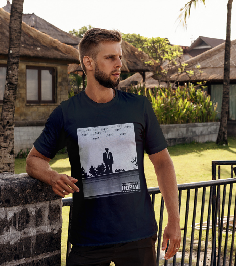 Trump Standing Tall With Advisory Research Warplanes Overhead T-Shirt