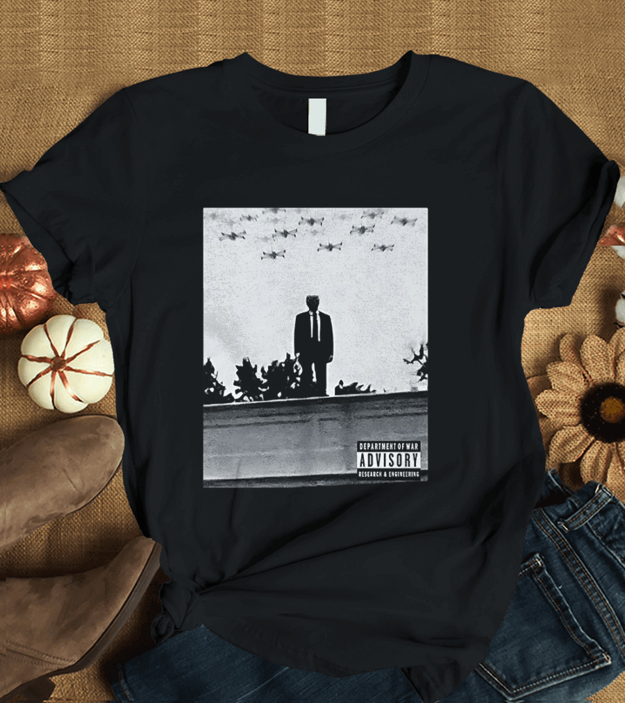 Trump Standing Tall With Advisory Research Warplanes Overhead T-Shirt