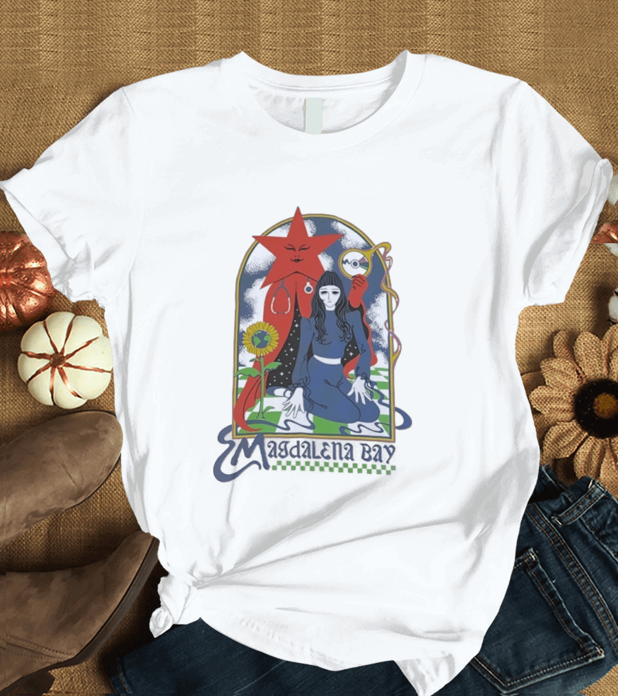 Magdalena Bay Band Psychedelic Star And Sunflower Surreal T-Shirt