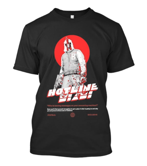 Hotline Miami Jacket Character With Dual Pistols Red T-Shirt