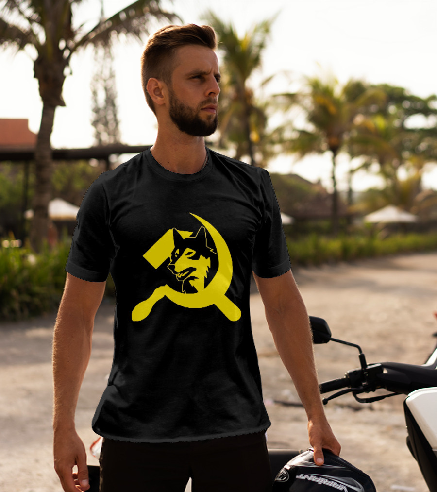 Minnesota Timberwolves Hammer Sickle Symbol Wolf Head T-Shirt