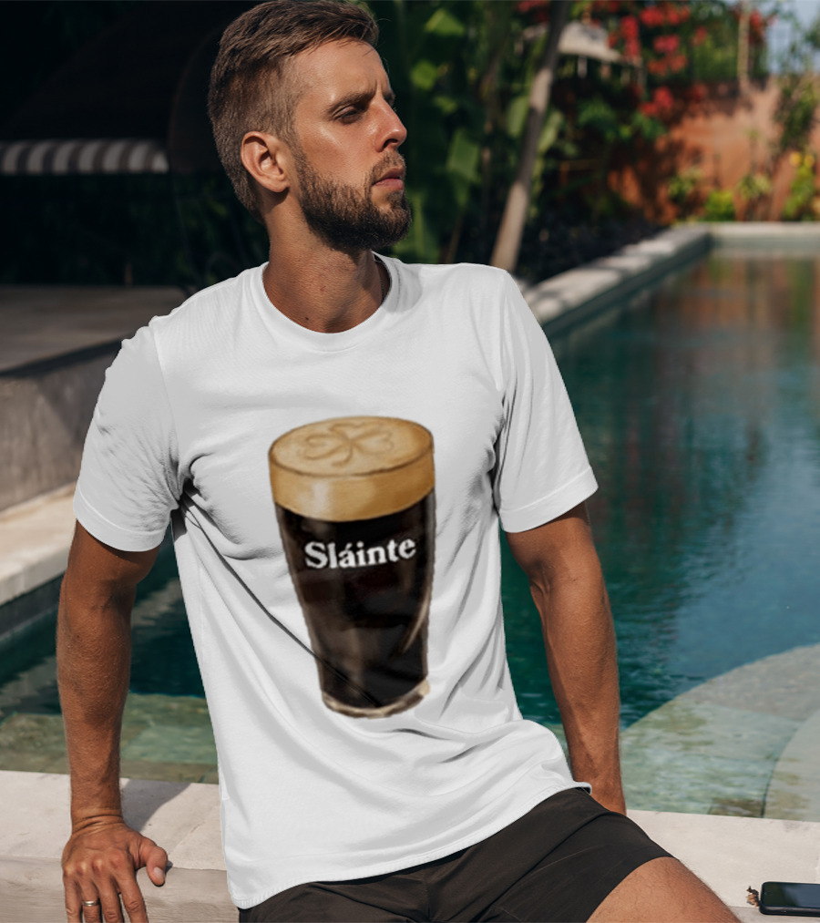 Sláinte Irish Shamrock Brew Pint T-Shirt