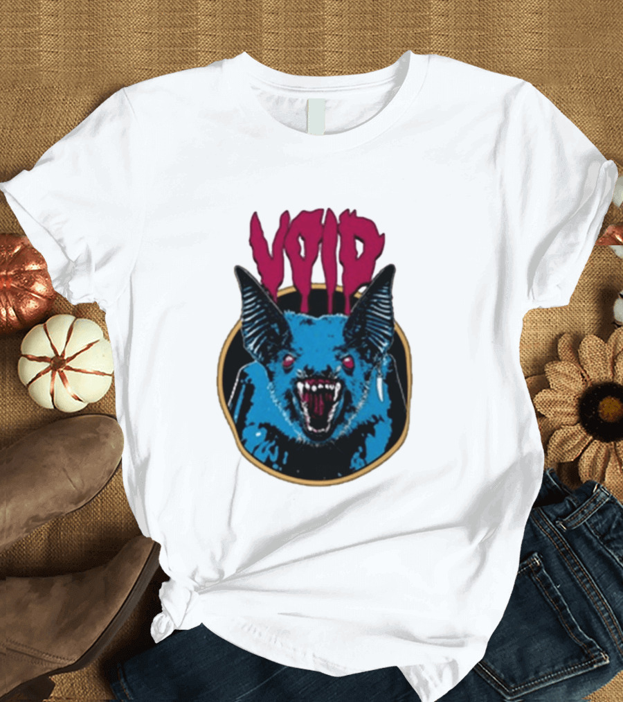 VOiD Screaming Blue Bat With Red Eyes T-Shirt