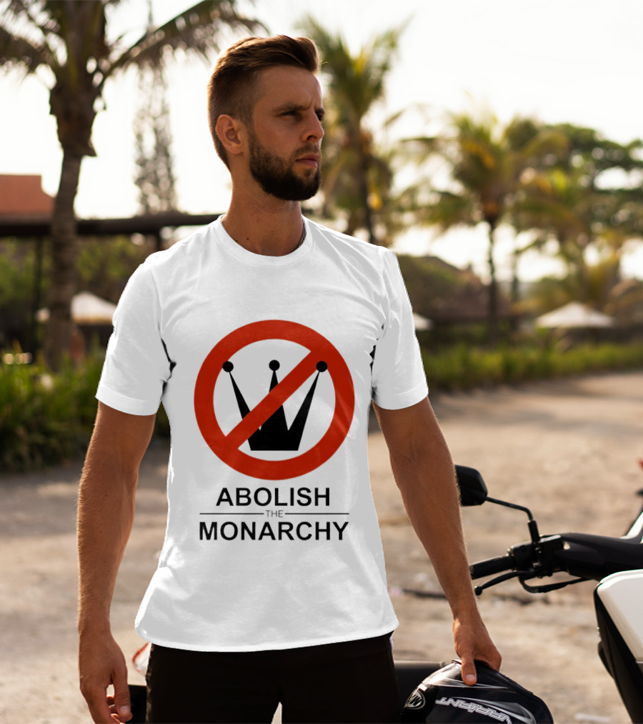 Abolish The Monarchy Crown Symbol With Red Strike Through T-Shirt