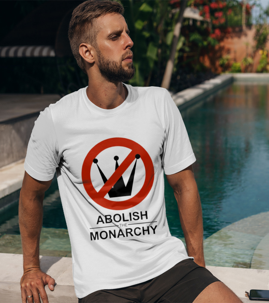 Abolish The Monarchy Crown Symbol With Red Strike Through T-Shirt