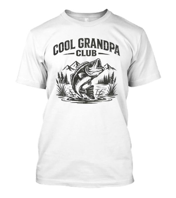 Cool Grandpa Club Fishing Adventure T-Shirt