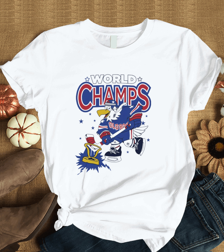 World Champs Old Boy Eagle Hockey Victory T-Shirt