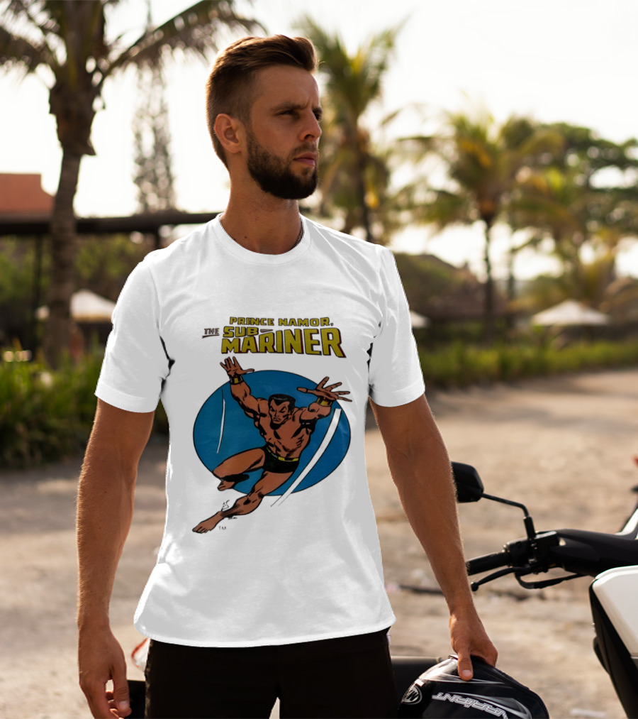 Prince Namor The Sub Mariner Iconic Comic Character Retro Dive T-Shirt