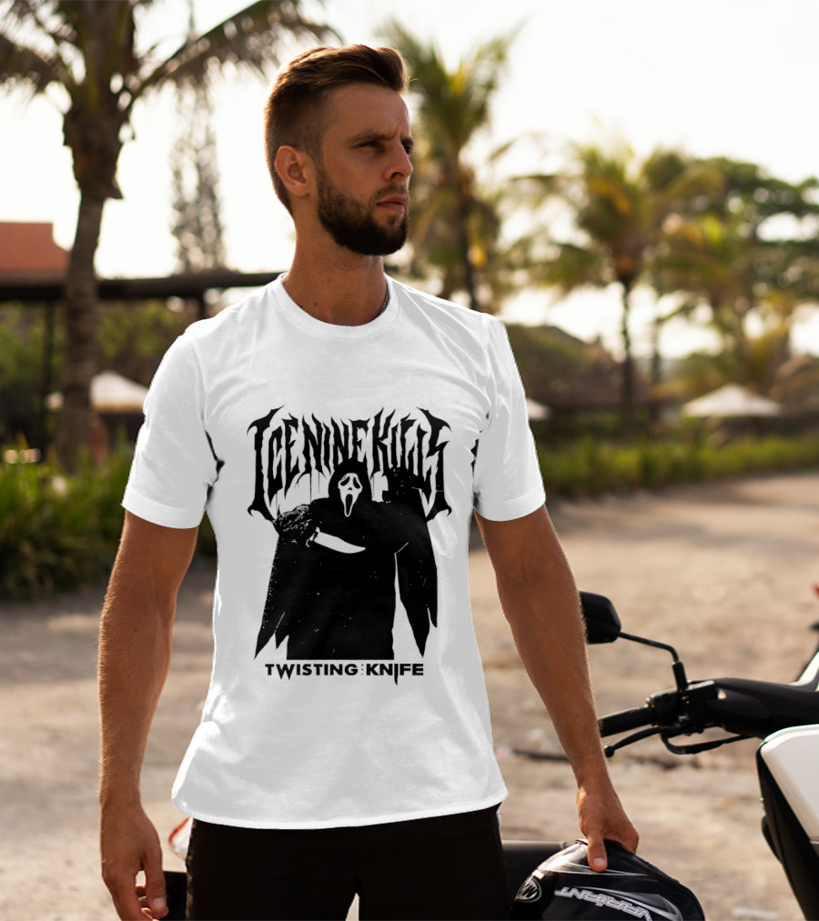 Ice Nine Kills Twisting The Knife Ghost Face Scream 7 Collaboration T-Shirt