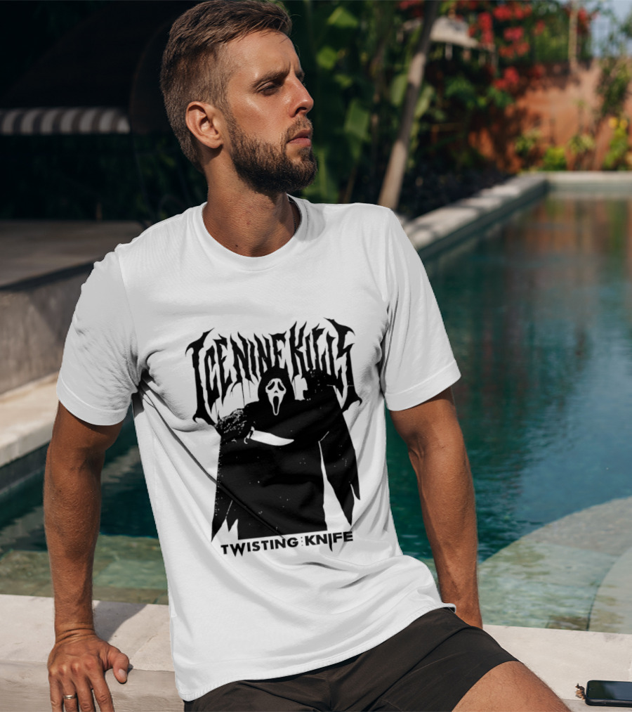 Ice Nine Kills Twisting The Knife Ghost Face Scream 7 Collaboration T-Shirt