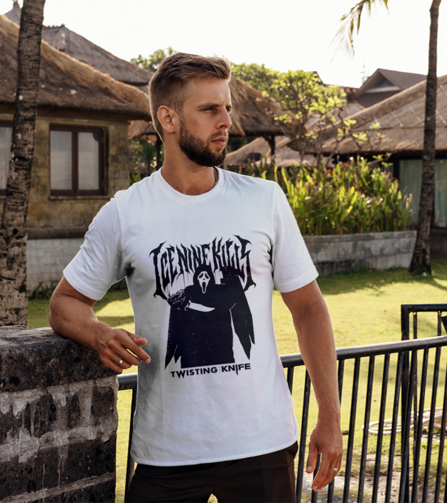 Ice Nine Kills Twisting The Knife Ghost Face Scream 7 Collaboration T-Shirt