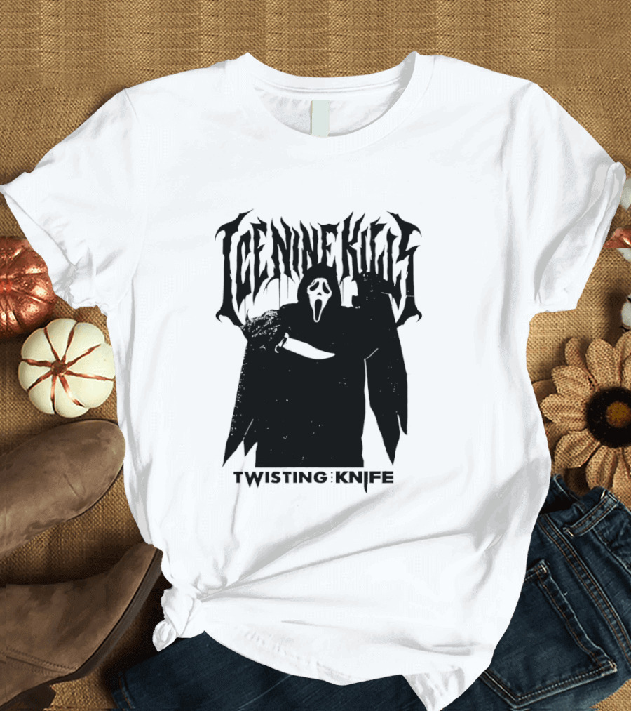 Ice Nine Kills Twisting The Knife Ghost Face Scream 7 Collaboration T-Shirt