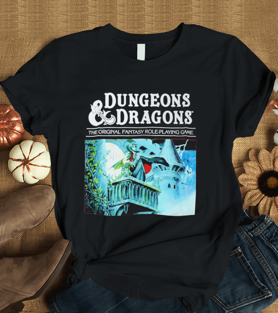 Dungeons And Dragons The Original Fantasy Role Playing Game Vampire Castle T-Shirt