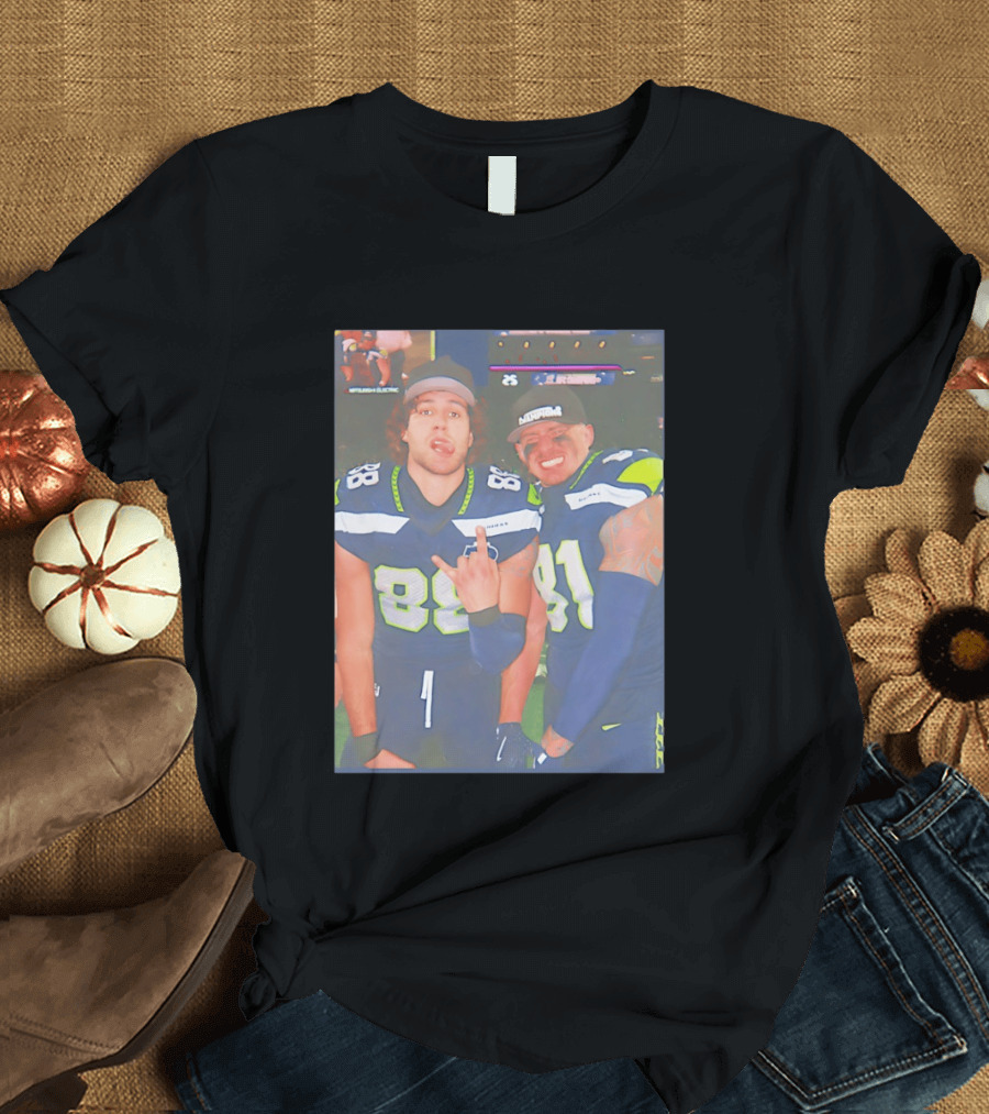 Seattle Seahawks Players Eric Saubert AJ Barner NFL Team Fans Football Enthusiasts T-Shirt