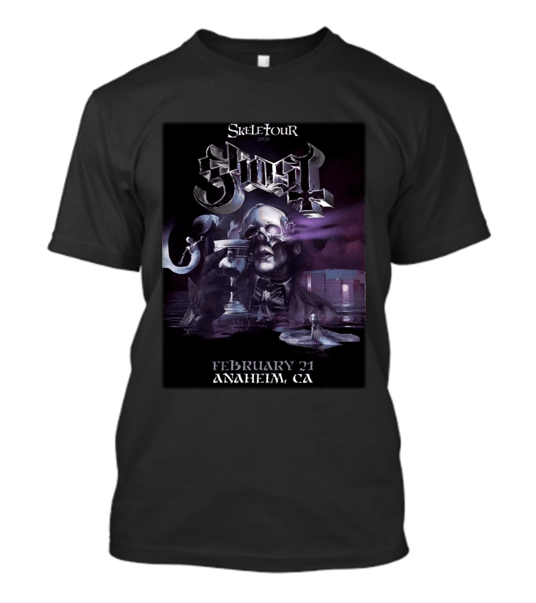 Ghost Skeletour 2026 February 21 Anaheim California Ritual At Honda Center T-Shirt