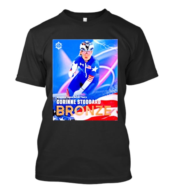 Womens 1500m Short Track Corinne Stoddard Bronze Milan Cortina 2026 T-Shirt