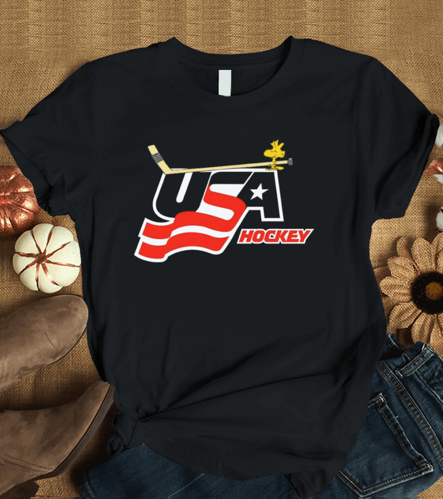 Woodstock USA Hockey With Hockey Stick T-Shirt