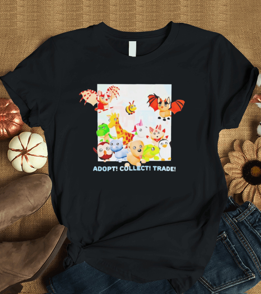 Adopt Me Collectible Pets Game Characters Adopt Collect Trade T-Shirt