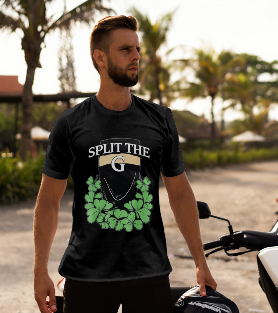Split The G Shamrock Clover St. Patrick's Day Pint T-Shirt
