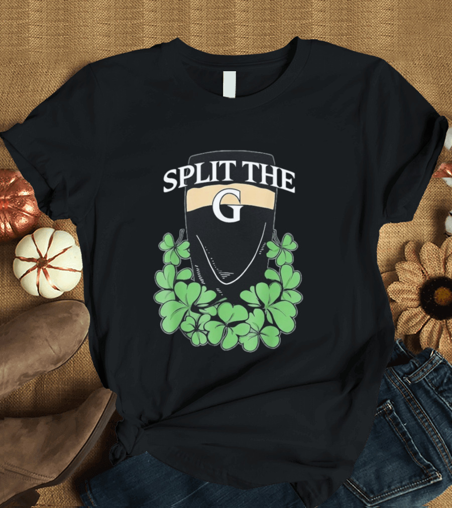 Split The G Shamrock Clover St. Patrick's Day Pint T-Shirt