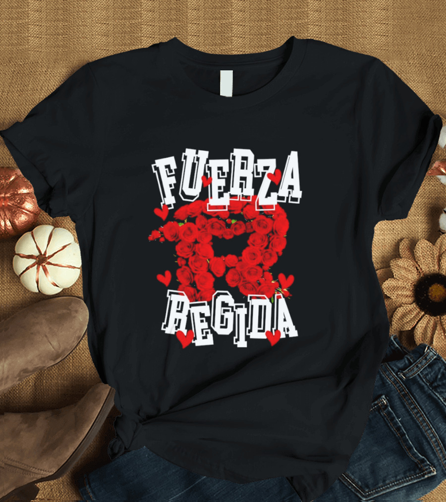 Fuerza Regida Red Rose Hearts T-Shirt