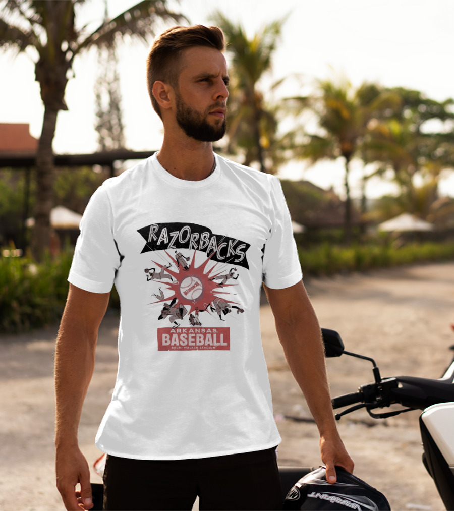 Razorbacks Arkansas Baseball The Strike Baum Walker Stadium T-Shirt