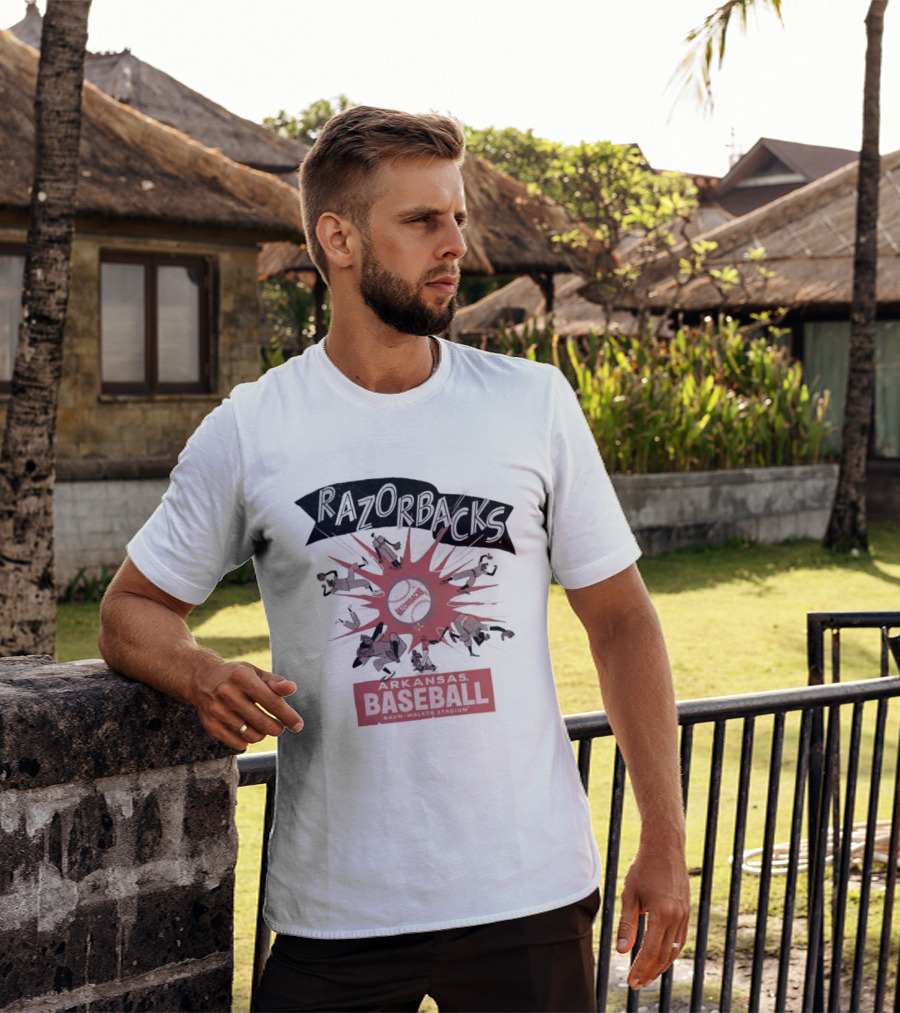 Razorbacks Arkansas Baseball The Strike Baum Walker Stadium T-Shirt