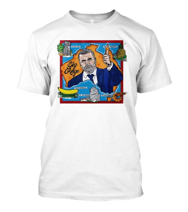 Big Ange Postecoglou Australia Landmarks Big Koala Big Pineapple Big Banana Big Merino Big Prawn T-Shirt