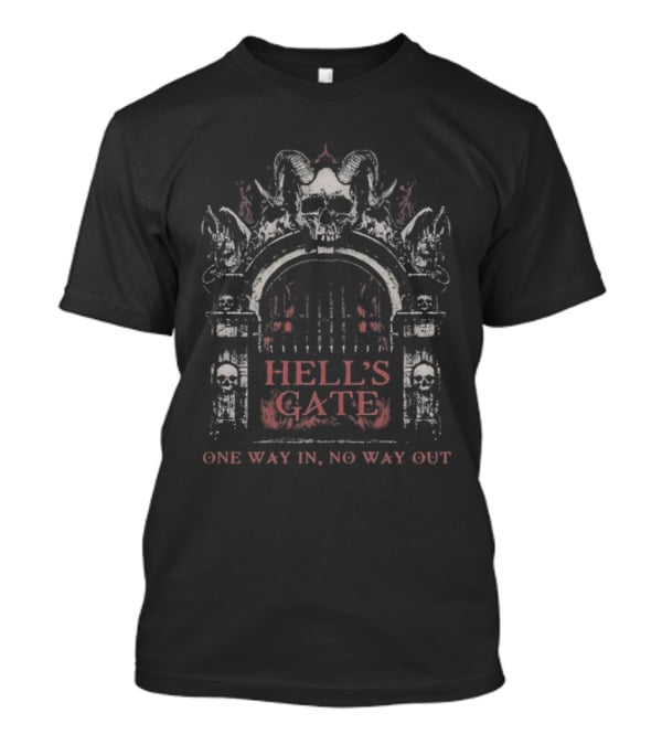 Mark Calaway The Undertaker Hell's Gate Skull One Way In No Way Out T-Shirt