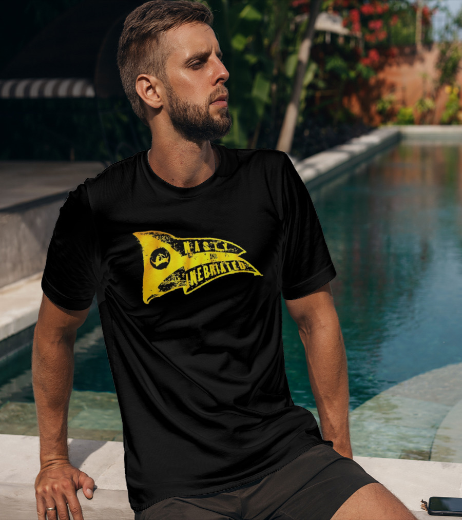 Nasty And Inebriated Pirate Flag Banner T-Shirt