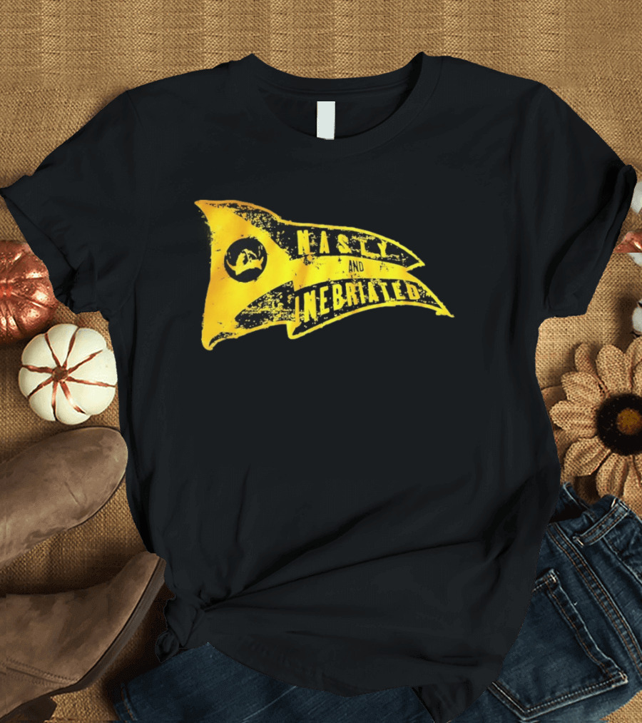 Nasty And Inebriated Pirate Flag Banner T-Shirt