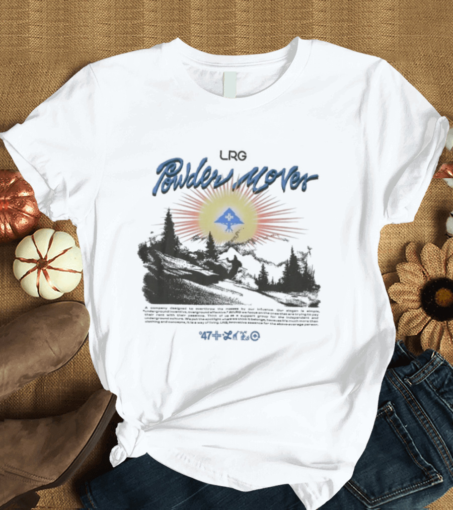 LRG Powder Mover Winter Adventure Scene With Sunrise And Trees T-Shirt