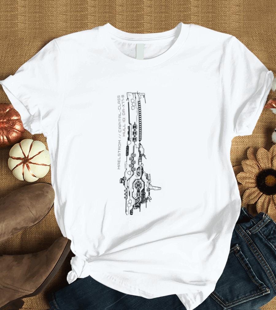 Maelstrom Capital Class DA X77 B Spaceship Blueprint T-Shirt