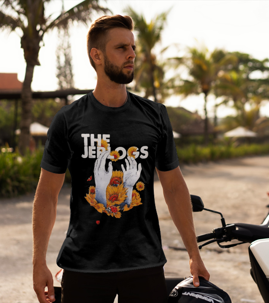The Jep Logs Sunflowers And Ladybugs Blossoming Hands T-Shirt