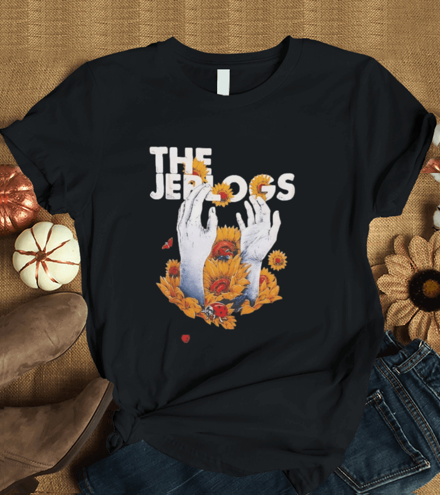 The Jep Logs Sunflowers And Ladybugs Blossoming Hands T-Shirt